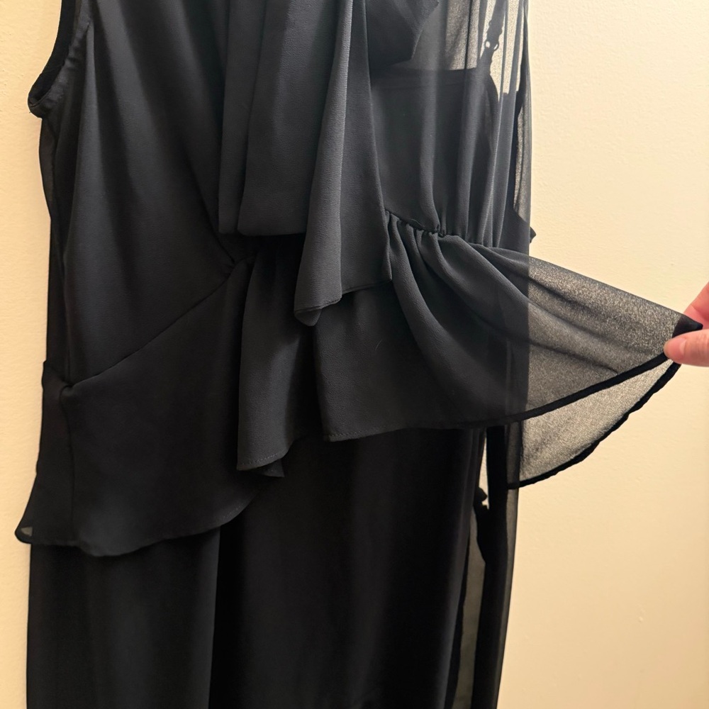 BLACK RUFFLE DRESS - Picture 4 of 4